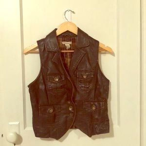 Faux Leather Vest
